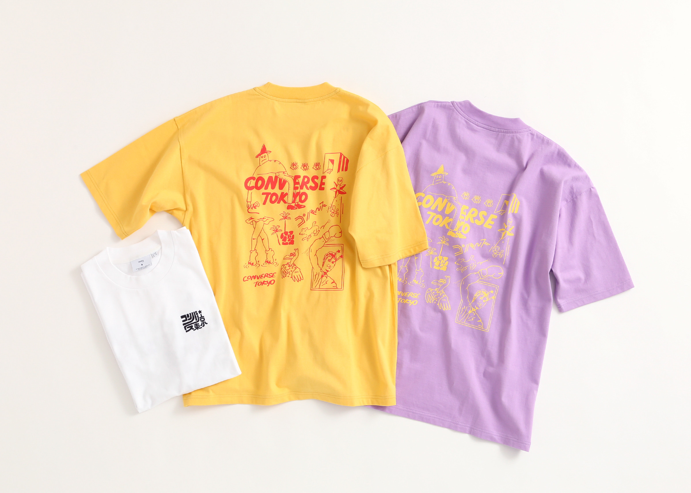 ますだみくらのイラストがTシャツに、コンバース トウキョウが福岡 