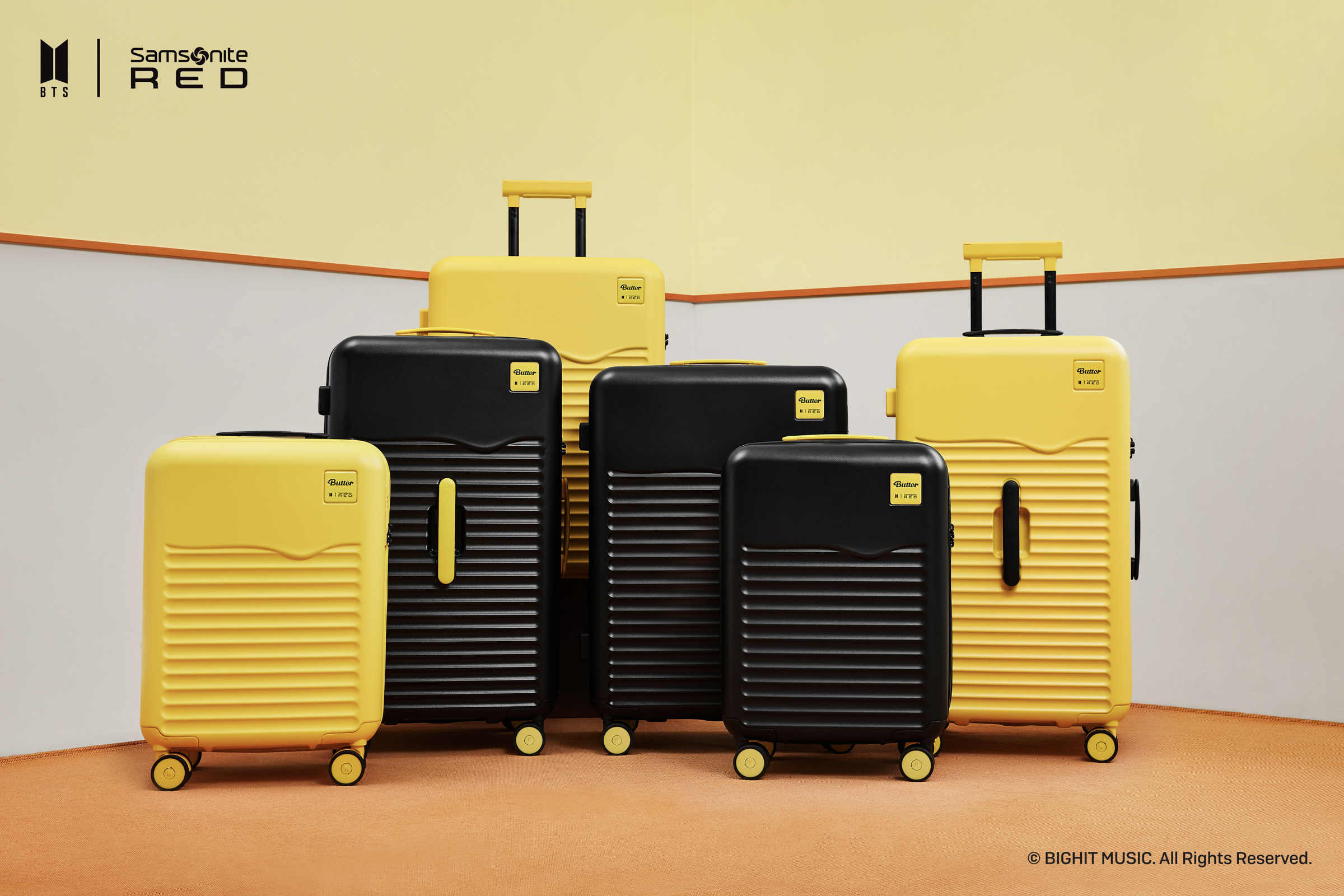 サムソナイト・レッドがBTS「Butter」とコラボ スーツケースなど5型を発売