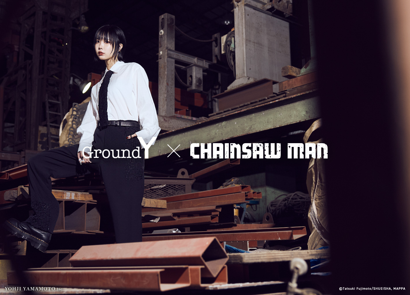 Ground Y × CHAINSOW MAN コラボピアス 早川アキ ブラック - ピアス